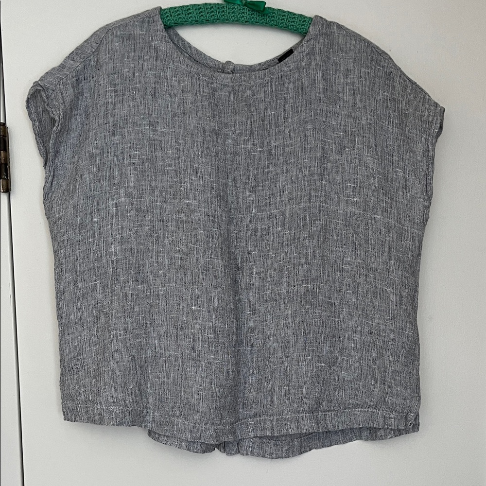 Tahari Heathered Gray Women's Blouse
